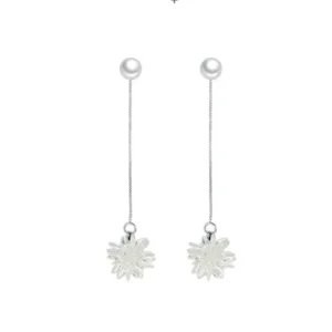Simple Luxury Pearl 925 Sterling Silver Earring for Woman with CZ Zircon Fashion Jewelry Gift Wedding Party Women Earrings