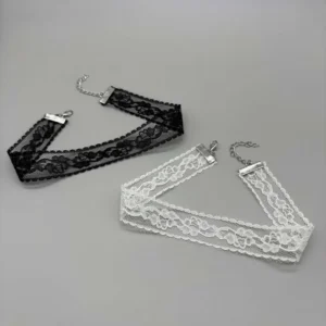 Short Lace Choker Nekclace for Women Girl Black White Color Fashion Romantic Necklace Gift for Party Wholesale Neck Jewelry